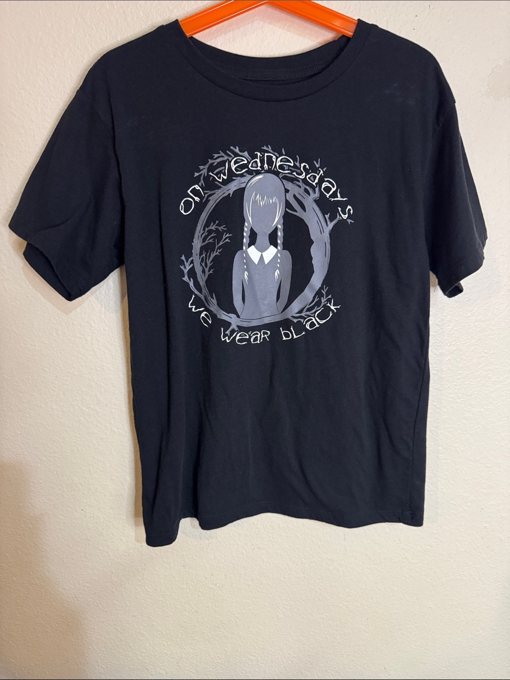 Kids Black Graphic Tee - 'On Wednesdays We Wear Black'
